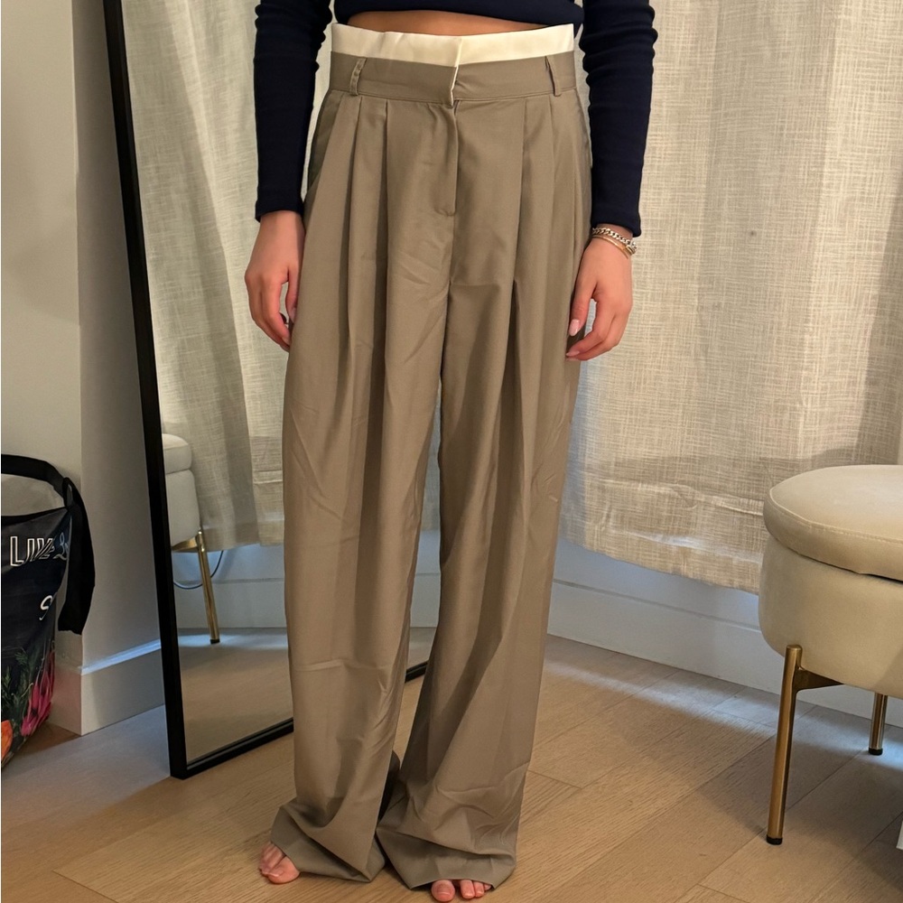 Source Unknown (Beside_You) double waistband tailored trousers
